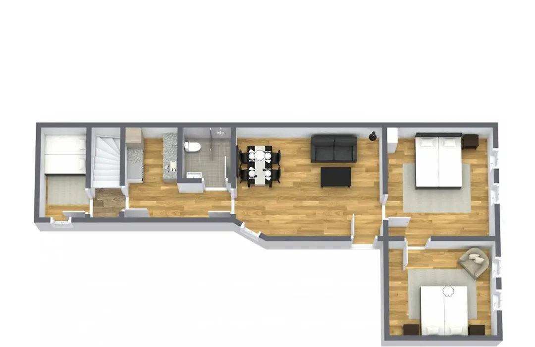 Spacious 3B W Double Beds Copenhagen City Centre-1