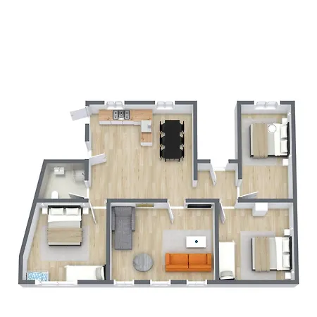 Large Modern Apartments By Meat Packing District In Central Copenhagen-2